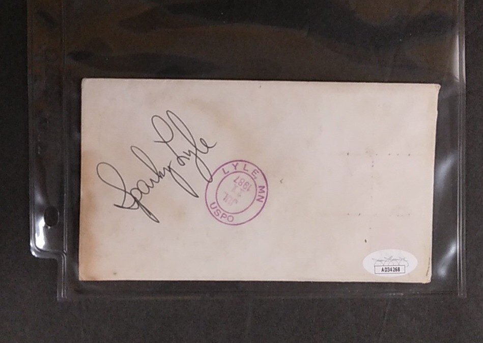 Sparky Lyle American Baseball Pitcher Signed Envelope JSA FB2 -1 #