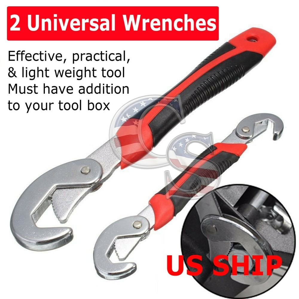 2PCs Snap'N Grip 9-32mm Adjustable Wrench Spanner Universal Quick Multi-functIon