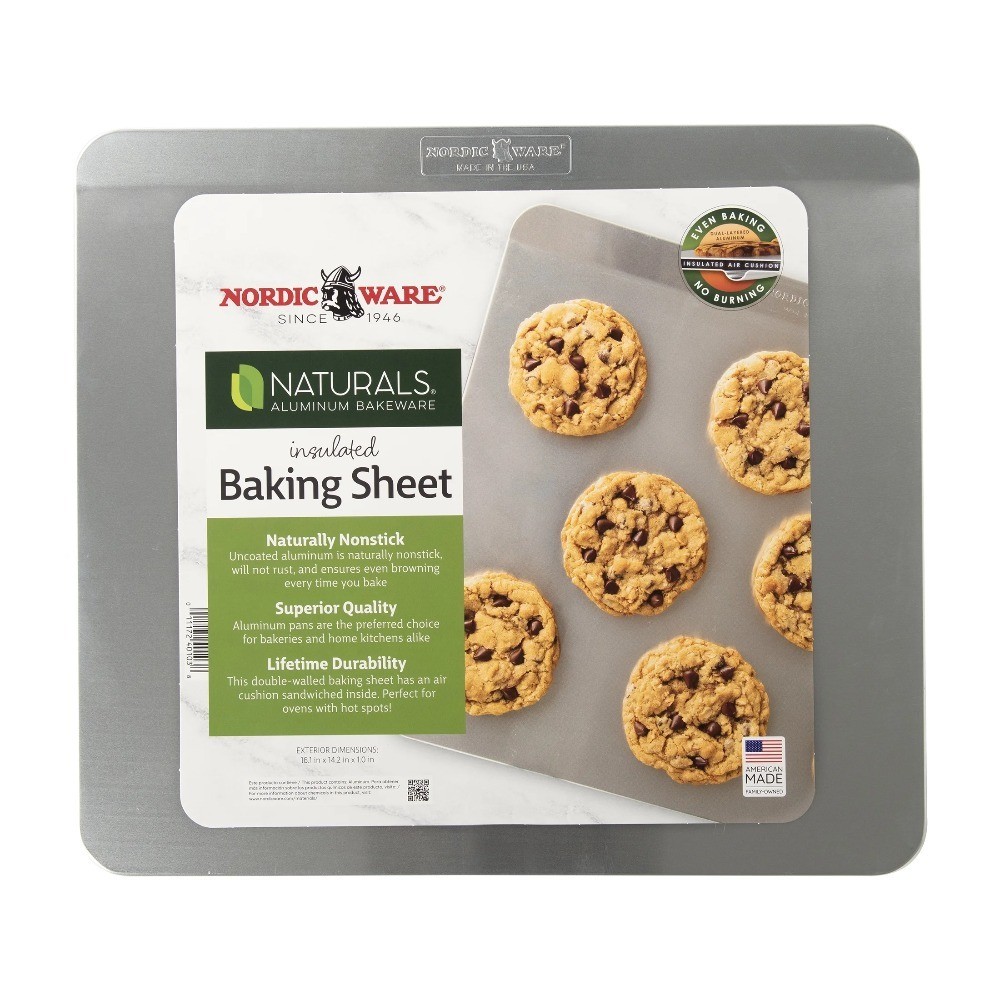 Insulated Aluminum Cookie Baking Sheet Pan 16x14 Inch Rectangular Non Stick