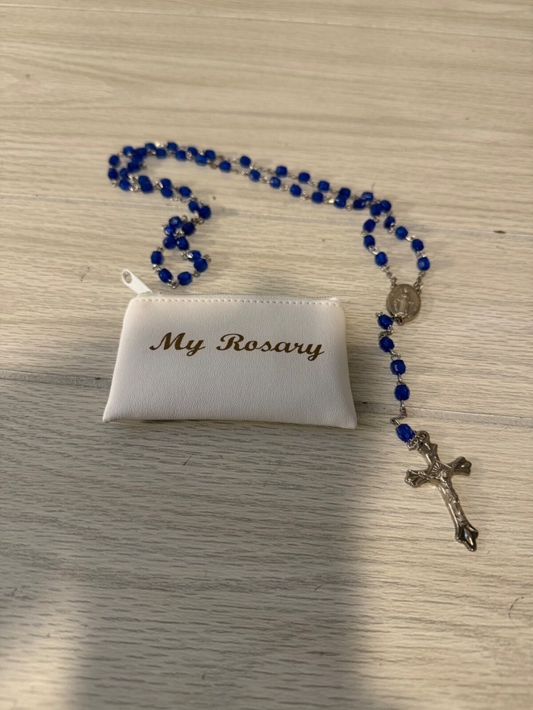 MY ROSARY-WITH MATCHING WHITE CARRYING CASE