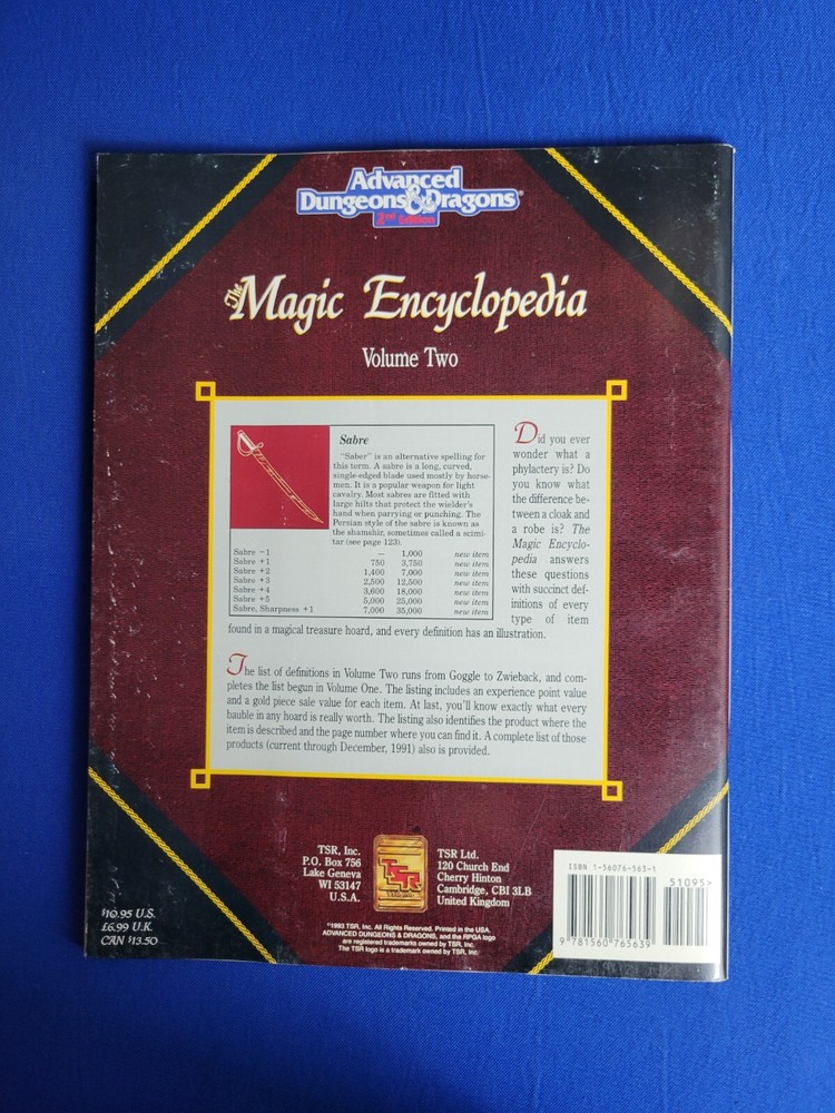 The Magic Encyclopedia Volume Two - AD&D 9421