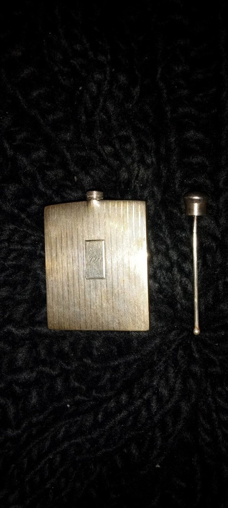Antique Sterling Silver 925 Monogrammed Perfume/Snuff Box