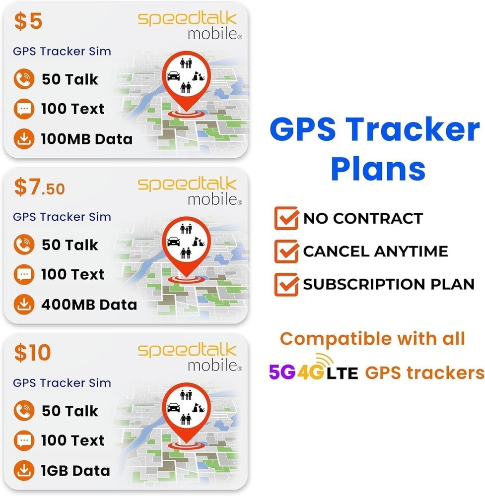 Secure & Versatile 5G/4G LTE GPS Tracker SIM Card - Easy Activation, No Contract