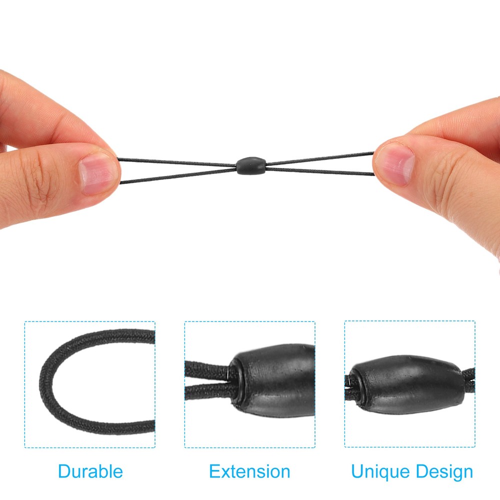 10 Pcs Zipper Pulls Replacement for Backpack Zipper Pulls Tab Cord, Black