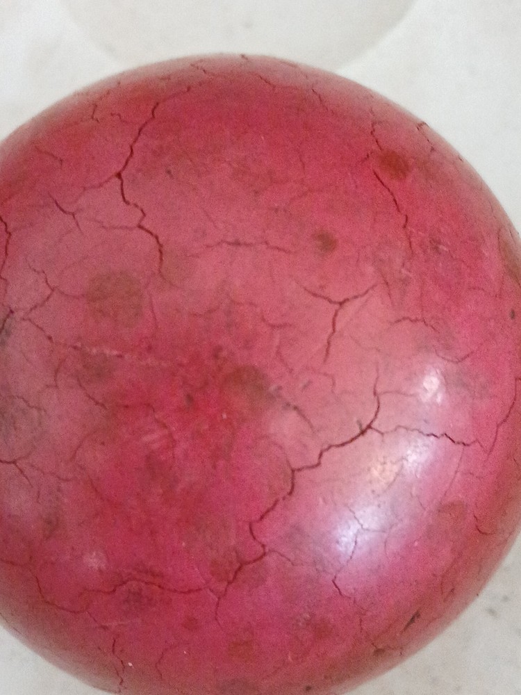 Vintage No. 7 Solid Red Pool Ball