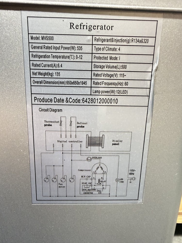 Marchia MVS500 26" Vertical Self Service Refrigerated Display Case