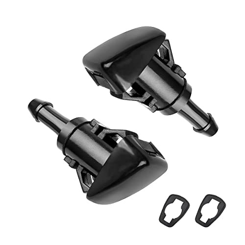 2PCS Car Front Windshield Washer Nozzles, Auto Windshield Nylon Spray Jet Kit