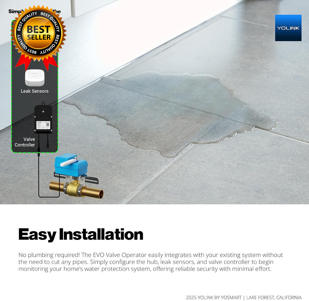 DIY Automatic Water Leak Detection & Shut-Off Starter Kit, EVO Valve Operator