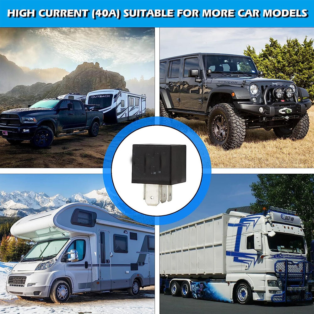 Electric Fuel Pump Relay Kit Fuel Pump Wiring Harness Kit Relay Bypass 40 AMP