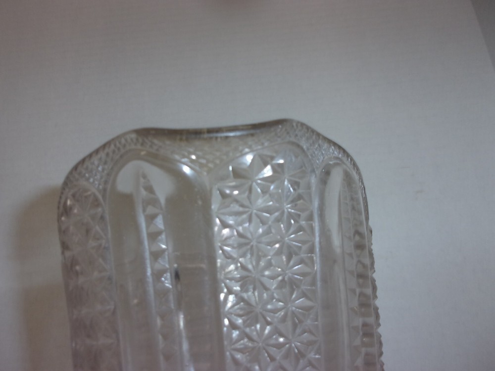 Vintage McKee Brothers Doric Pitcher EAPG Feather Pattern No Chips Or Cracks