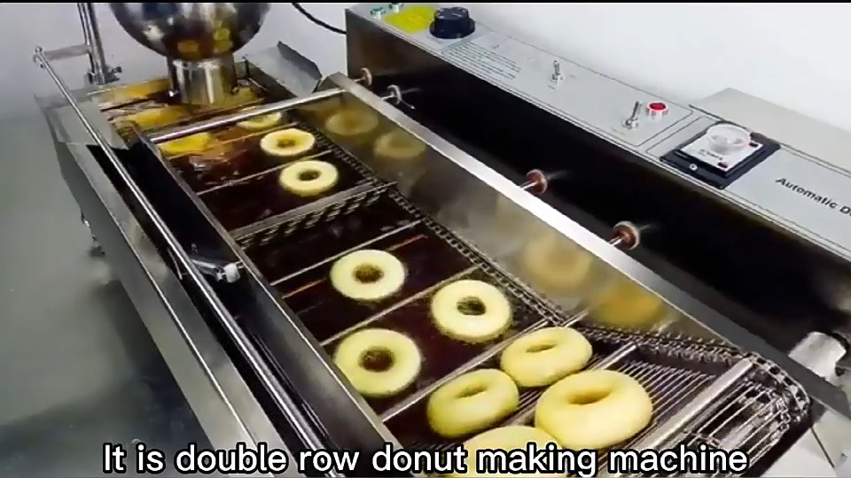 Automatic Double Row Mini Sweet Buns Machine Doughnut Donut Machine Maker Fryer