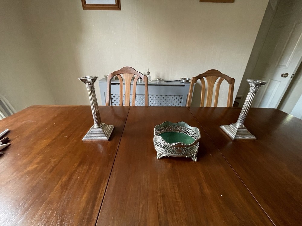 Table Centrepiece/ Large Coaster Ornate Silver Plated Pierced Decoration
