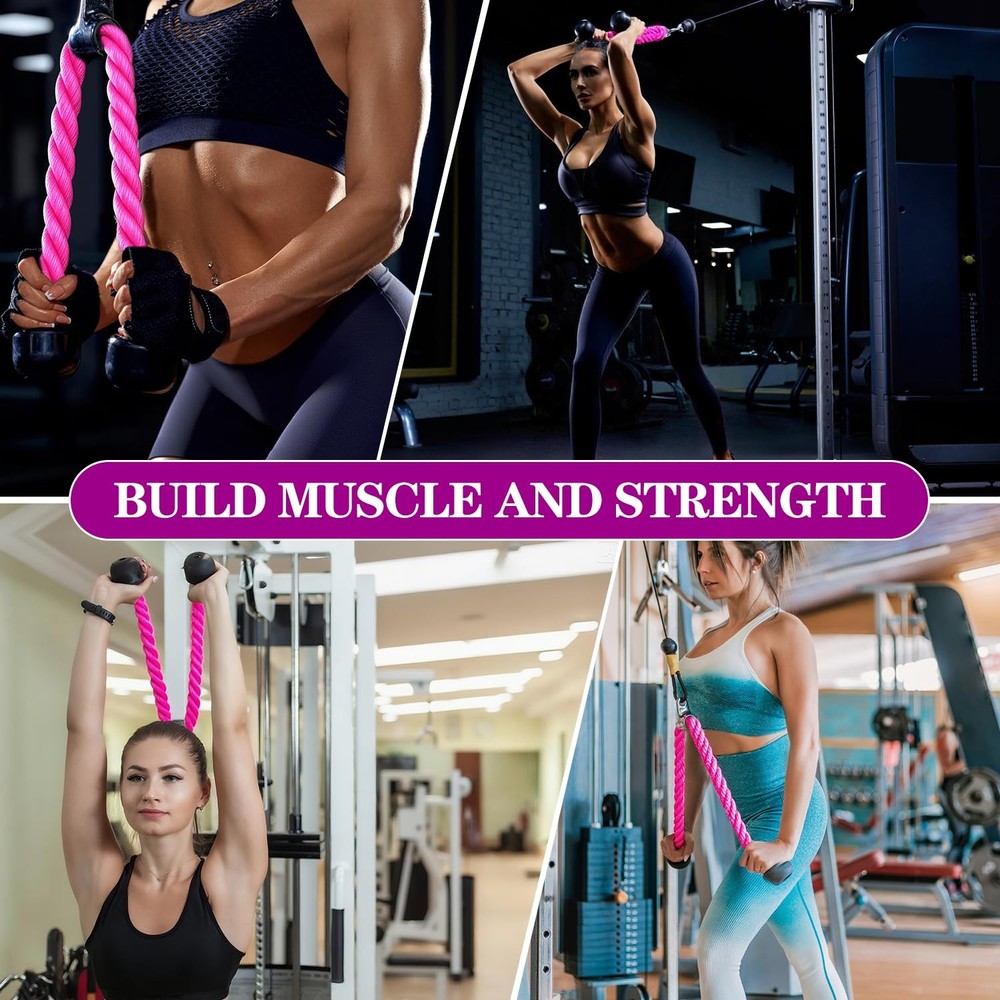 27 Inch Tricep Rope Cable Attachment Pull Down Rope for Cable Machine