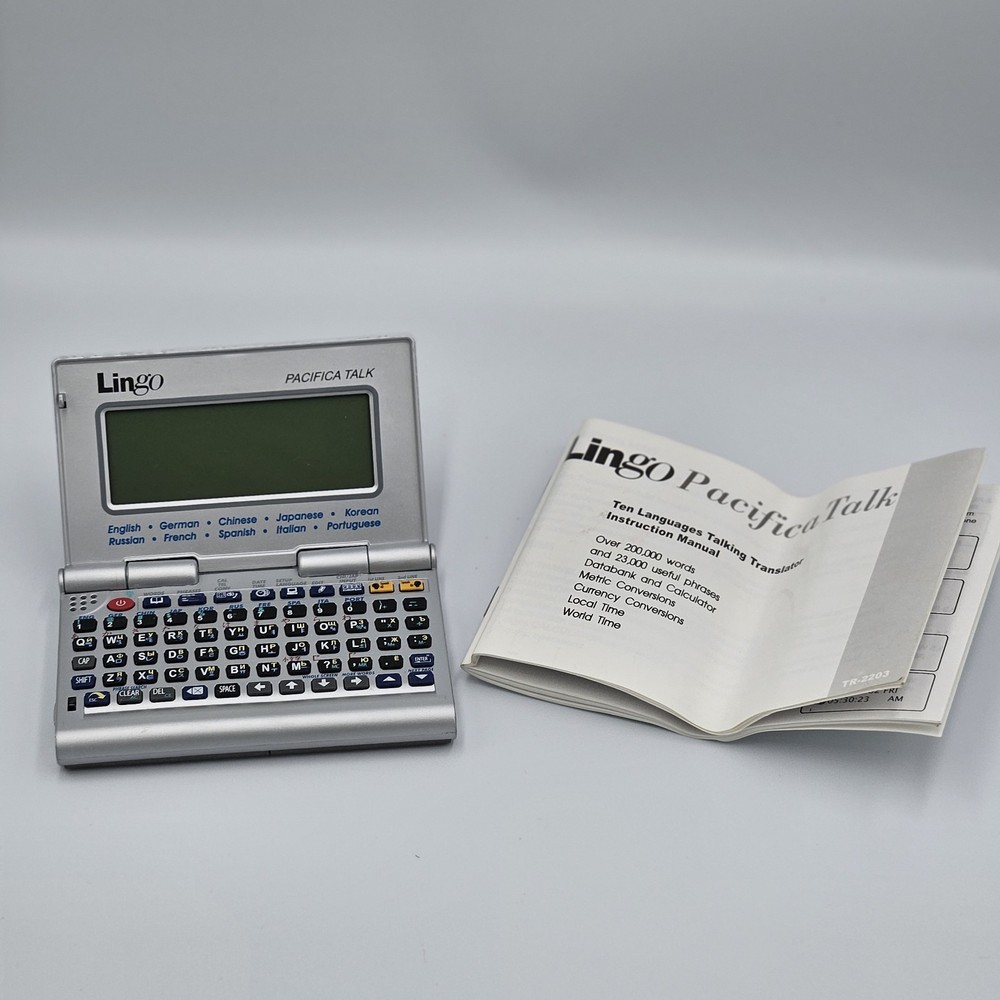 LINGO Pacifica Talk TR-2203 10 Language Talking Translator Great 2000