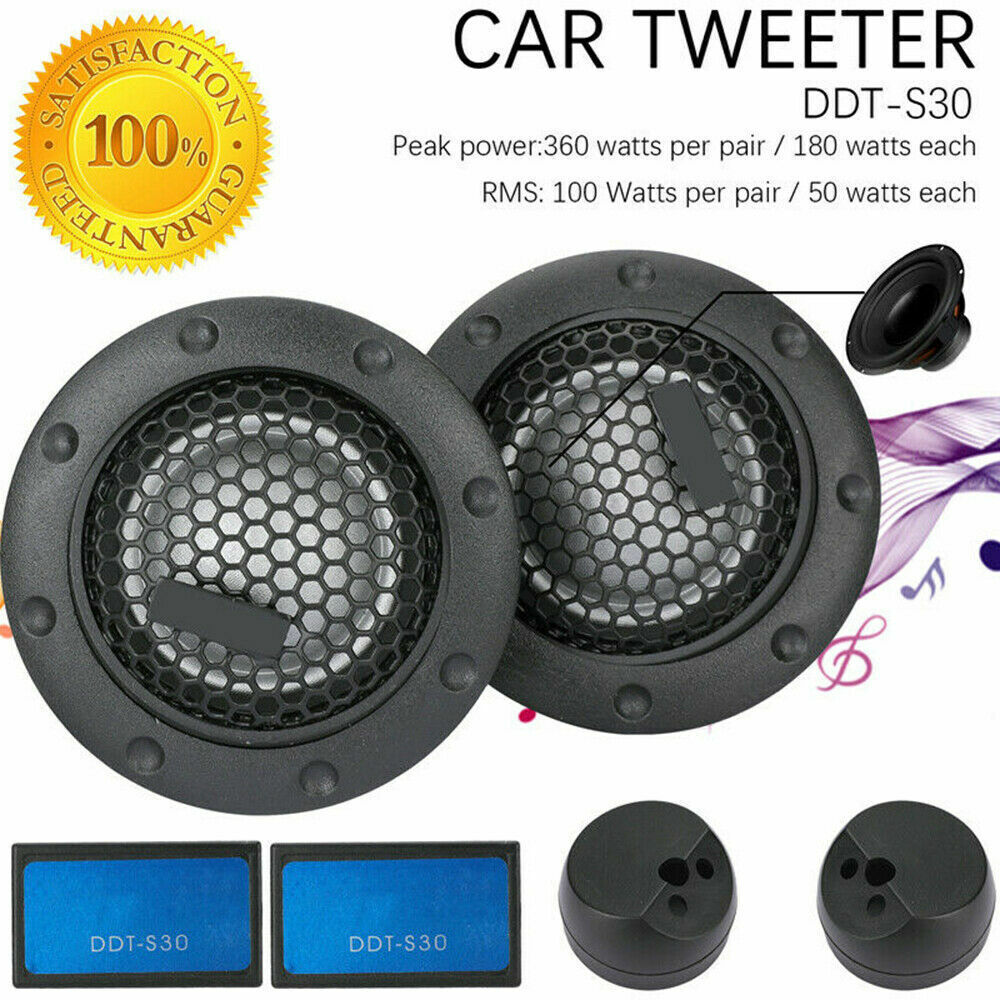 Pair Alpine DDT-S30 360W 2.5CM 1" Soft Dome Balanced Car Audio Speakers Tweeters