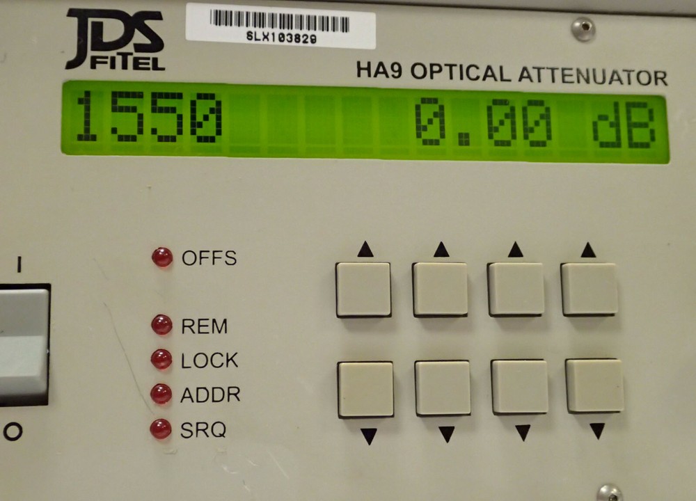 JDS FITEL HA9 PROGRAMMABLE OPTICAL ATTENUATOR HA9503-SPL2 100dB, 200mW, TESTED!