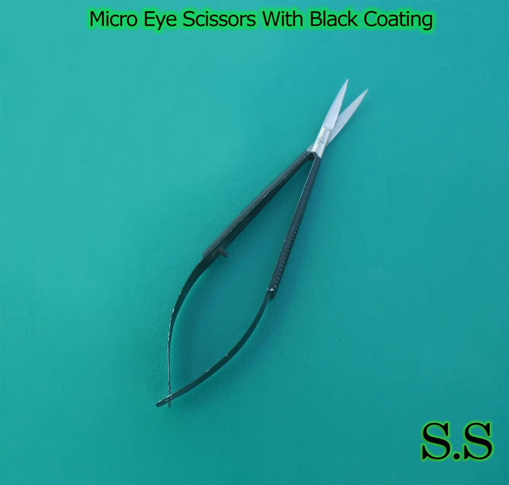 50 Micro Eye Scissors (cvd)  With Black Coating Opthalmic Instruments