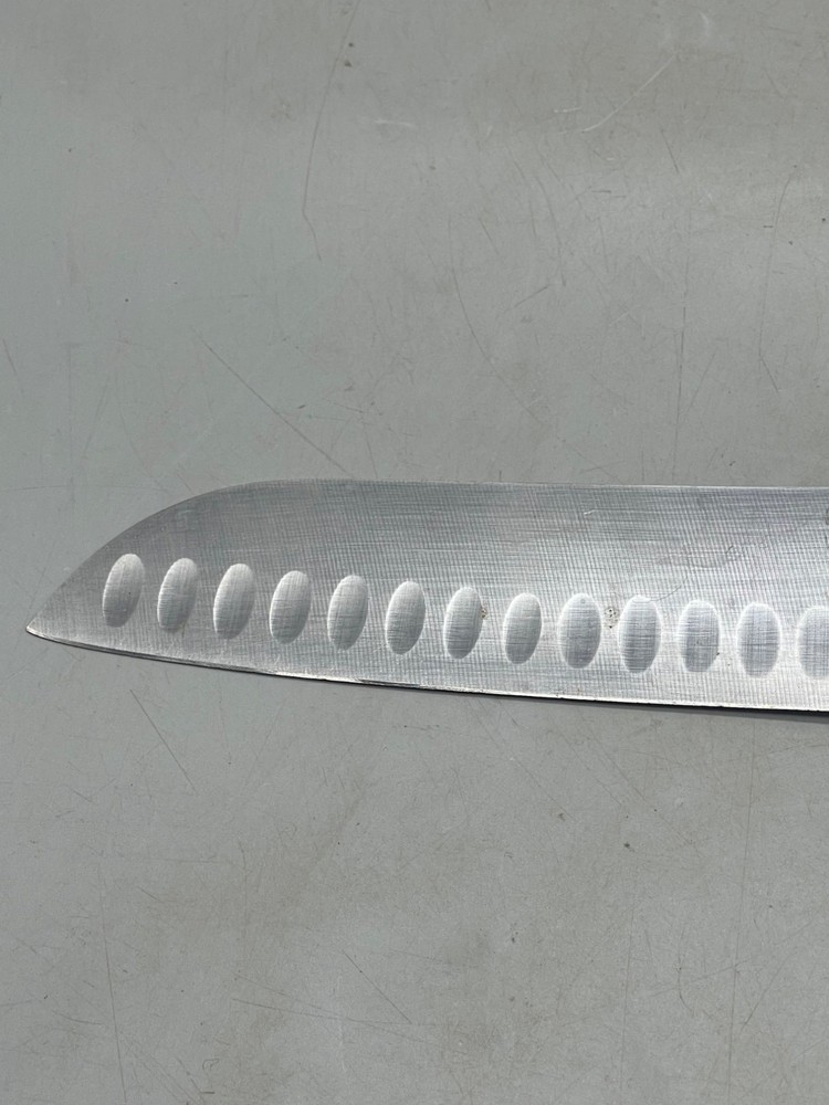 santaku kitchen knife sabatier 7" black silver READ