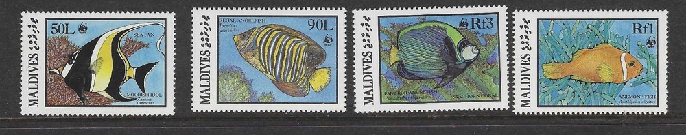 Maldives 1986 fish wwf  (a289)