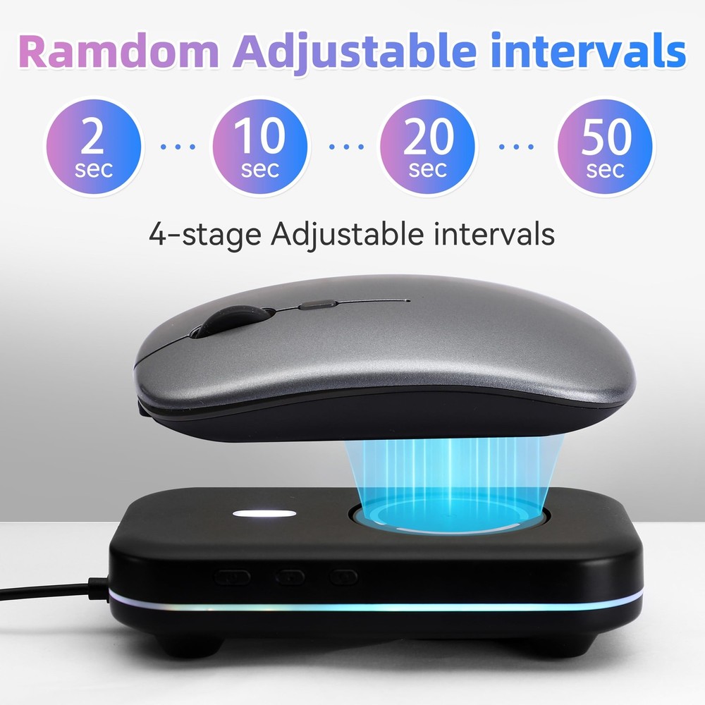 Mouse Mover Quiet Operation Ultra Slim, USB-C Powered Plug & Play, No Detecti...