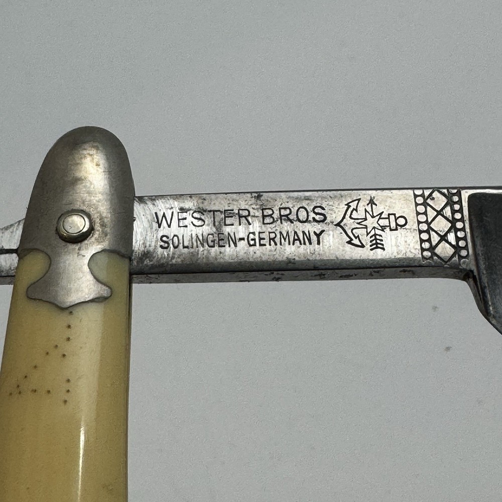 Antique Wester Bros. Straight Razor, Solingen Germany