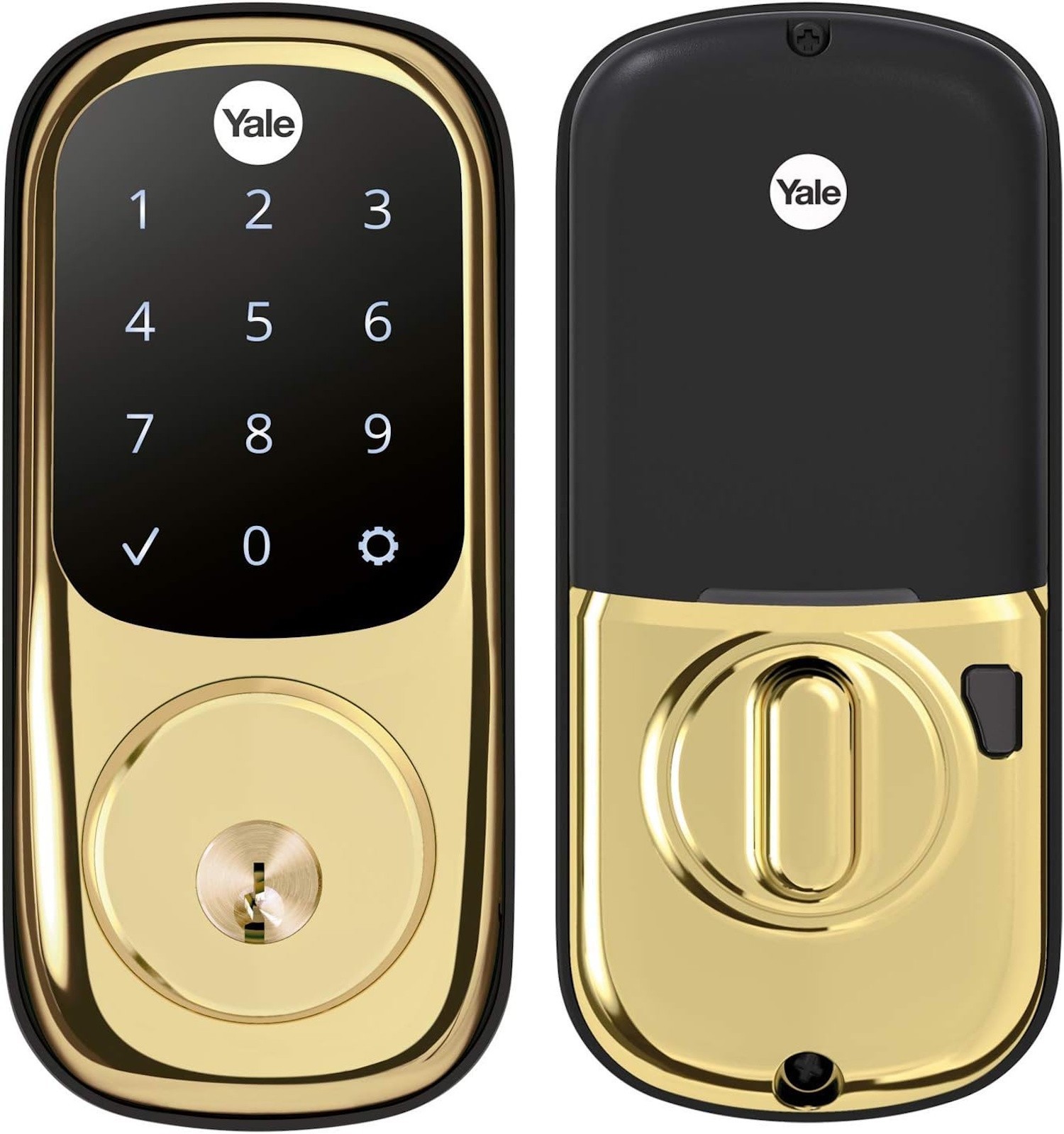 Yale Assure Touchscreen Stand Alone Deadbolt Lock - Bright Brass Finish