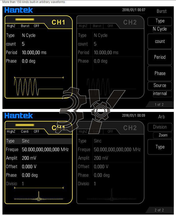 1x Hantek Arbitrary waveform Function generator HDG6202B New