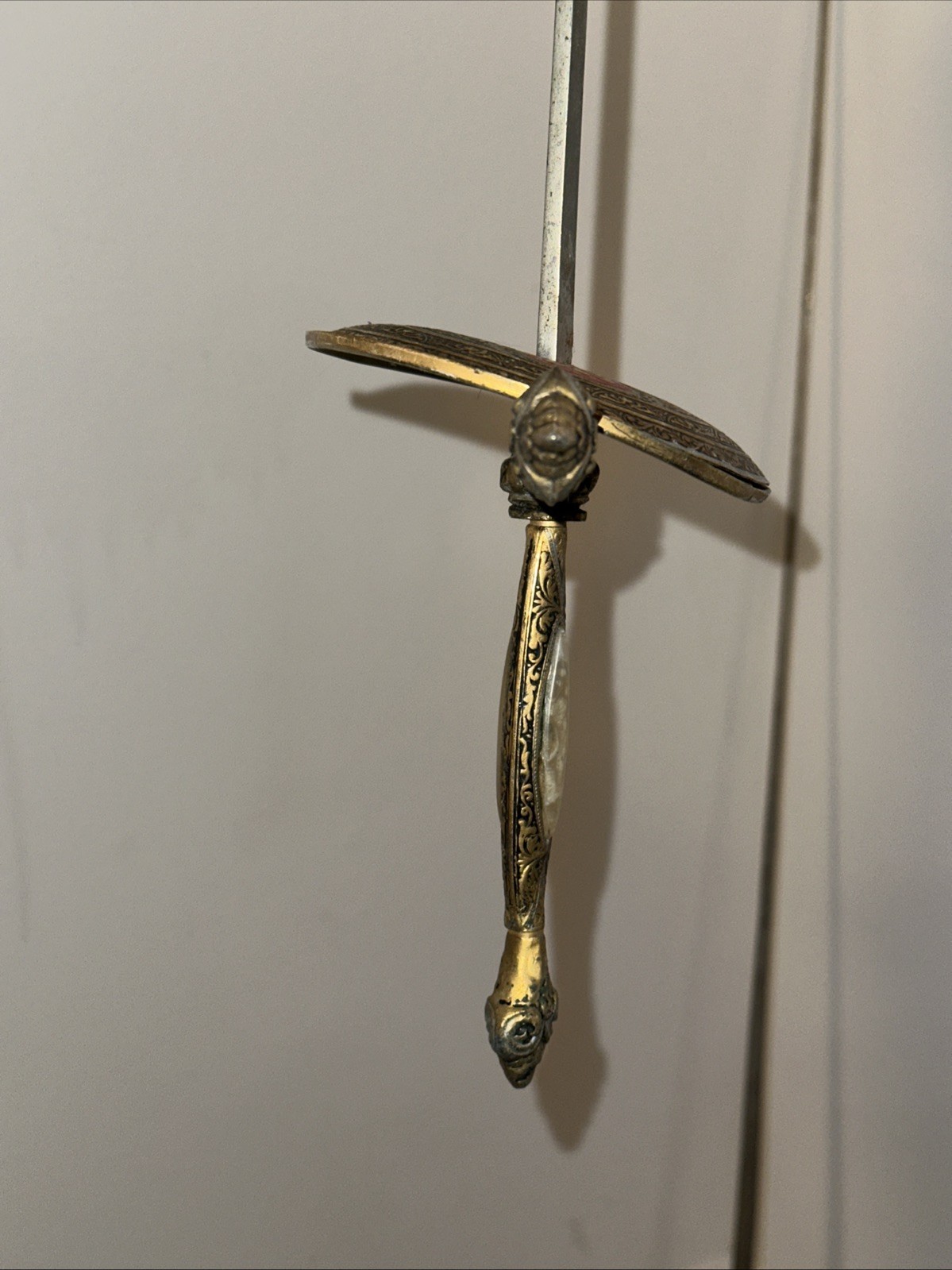 Antique Set of 2 Fencing Foil Swords Made in Spain - One Has Bent Base