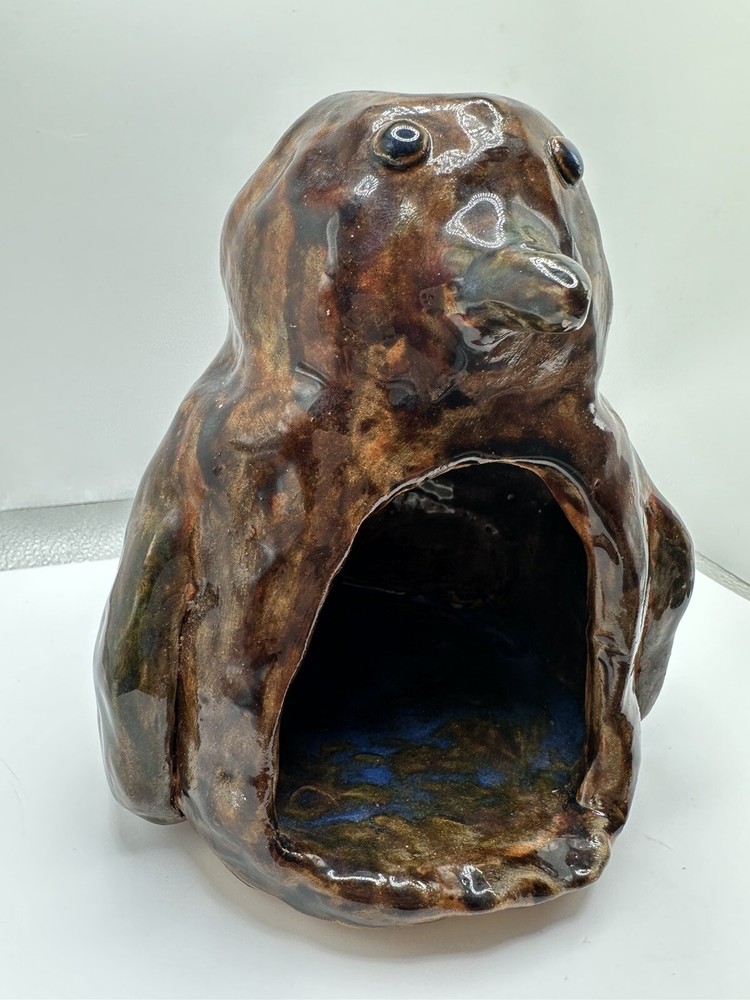 Penguin Candle Holder Signed