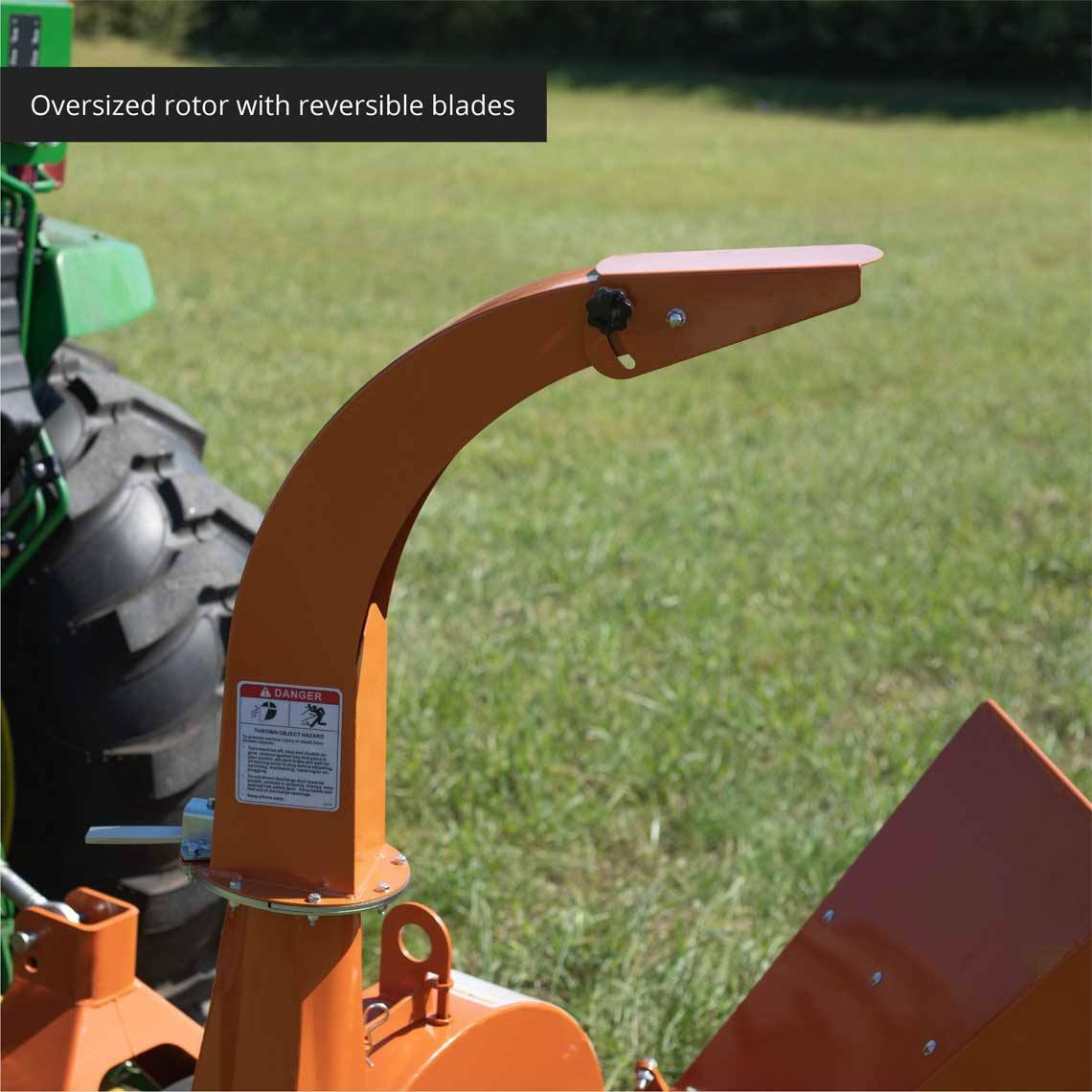 Titan Attachments 3 point PTO Driven 4"x 10" Wood Chipper Shredder Mulcher