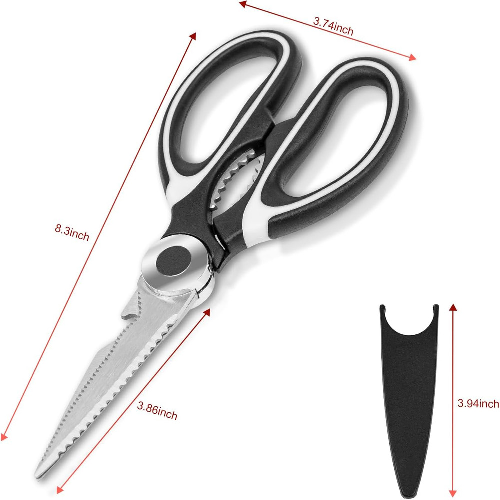 2-Pack Kitchen Scissors Heavy Duty, Premium Sharp Kitchen Shears for Food, Fish,