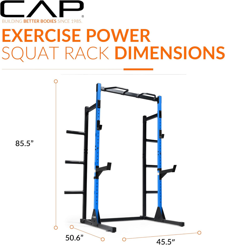 Power Rack with Pull up Bar & Attachments - Multiple Colors