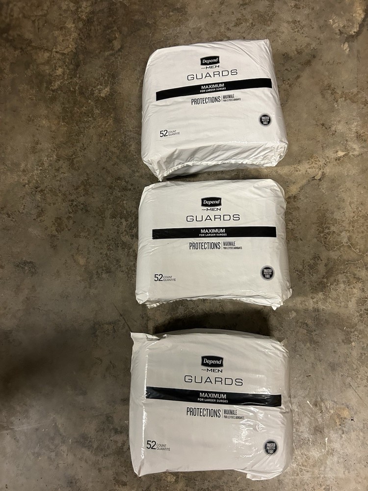 Depend Guards Incontinence Pads for Men, Maximum Absorbency, 156 Count