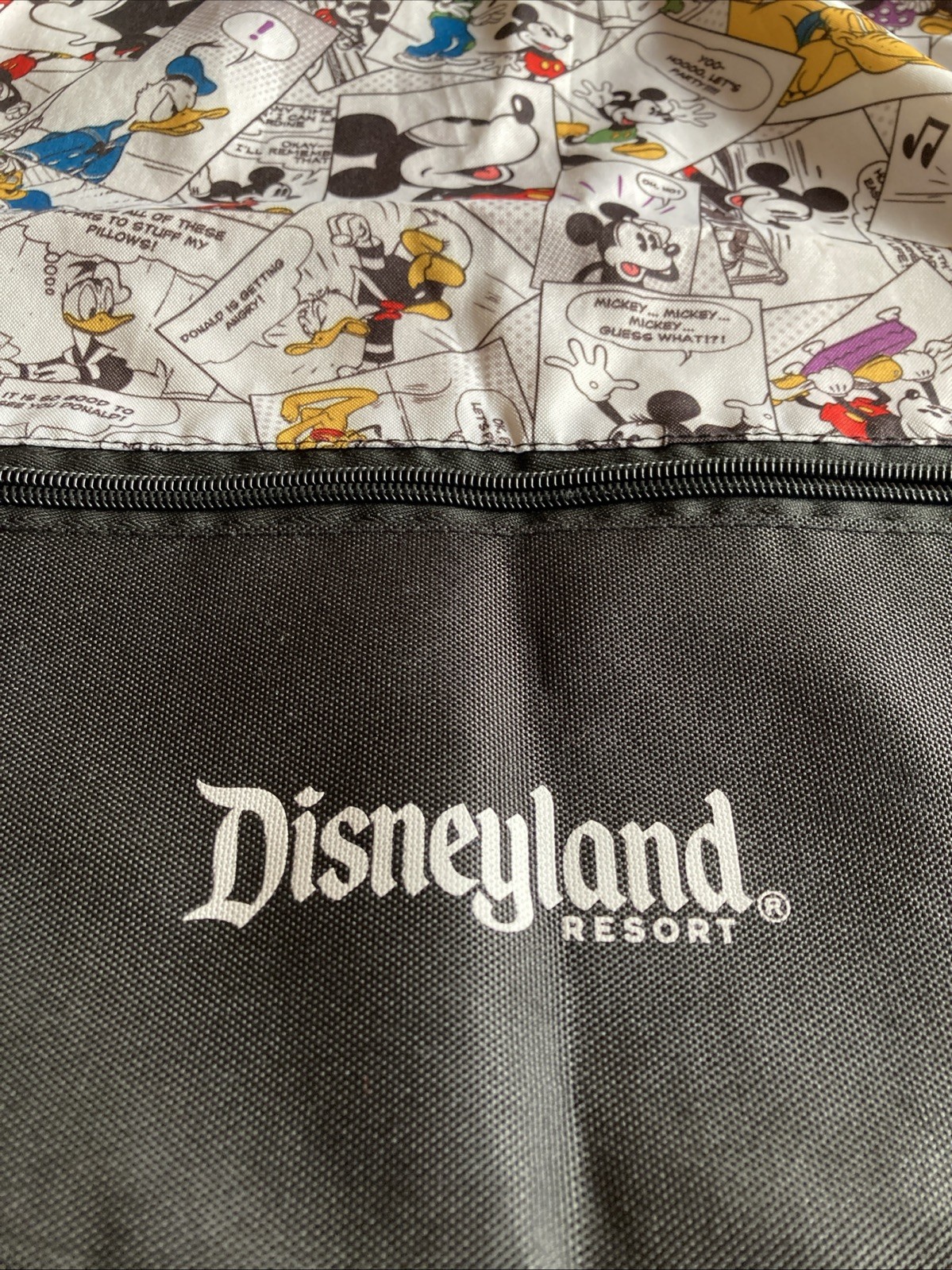 Disneyland Drawstring Backpack Comic Strip Mickey Minnie Mouse W Goofy - Bag