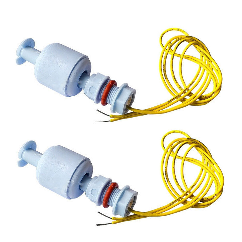 2PCS PP Float Switch Liquid Level Switch Water Level Open Liquid Level Sensor