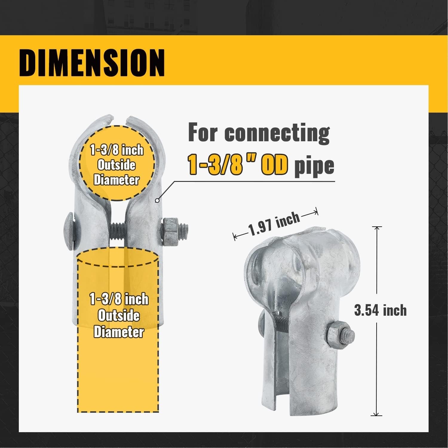 Corrosion Resistant 1-3/8 Inch End Rail T Clamps - 4 Pack for Easy Installation