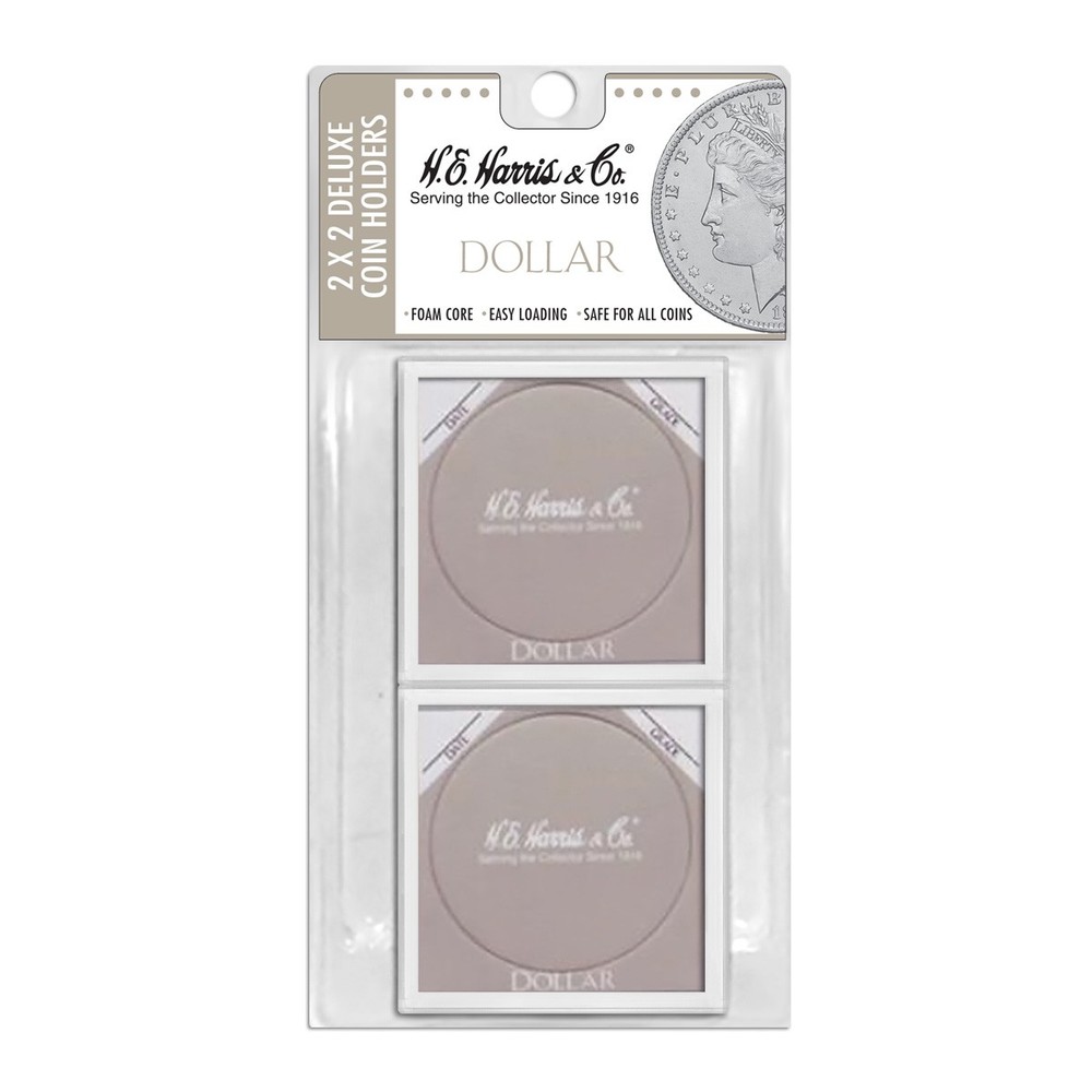 2x2 Plastic Color Coded U.S. Silver Dollar Coin Holder - 6 count - H.E.Harris