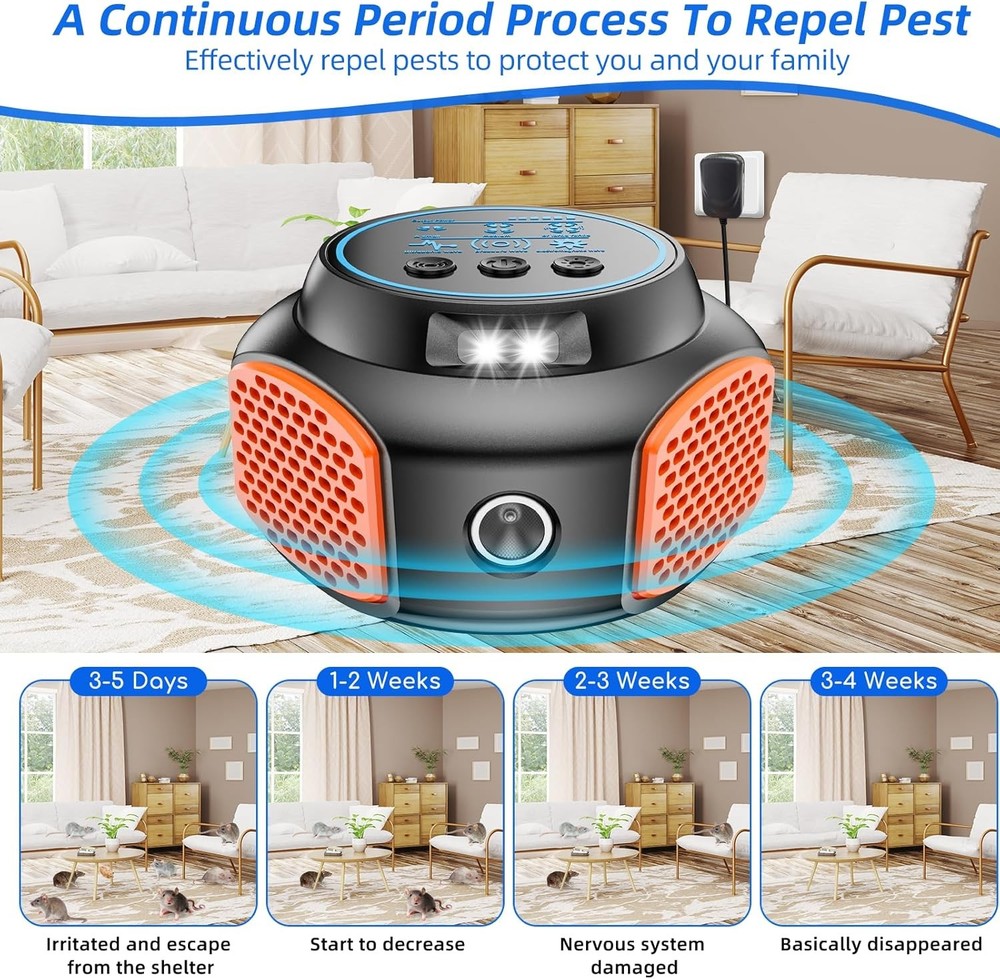 Electronic Repeller Plug In Pest Control Device for Ants Roaches Indoor