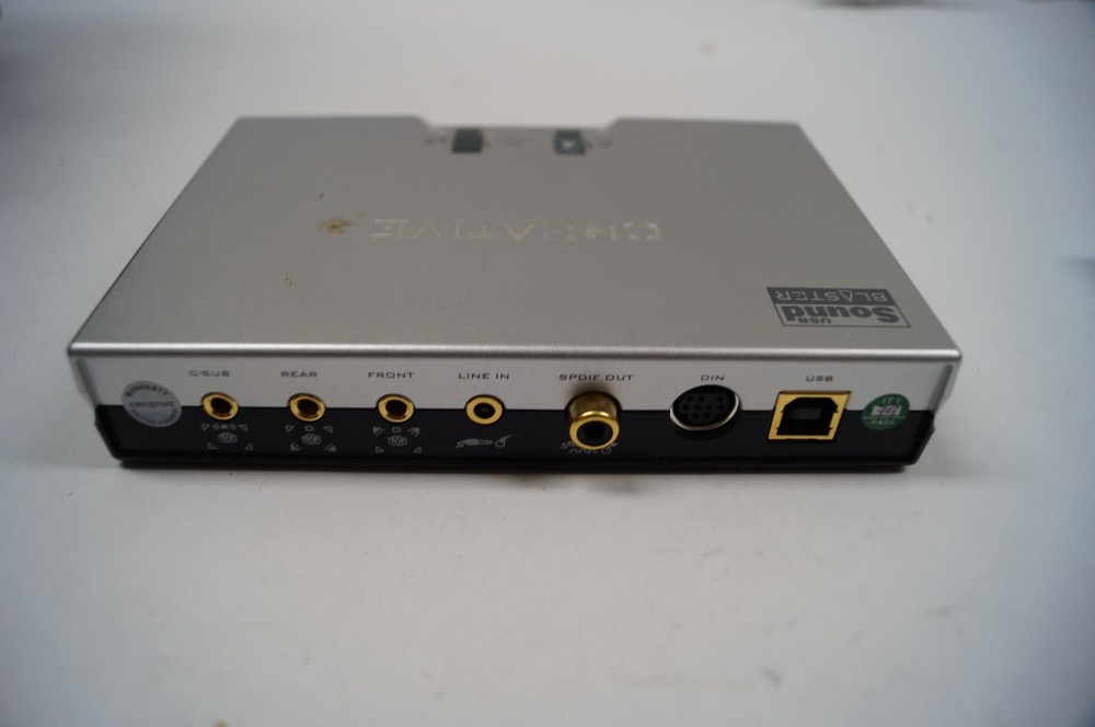 Creative Labs SB0490 USB 24-Bit Sound Blaster External Card Silver WORKING B321