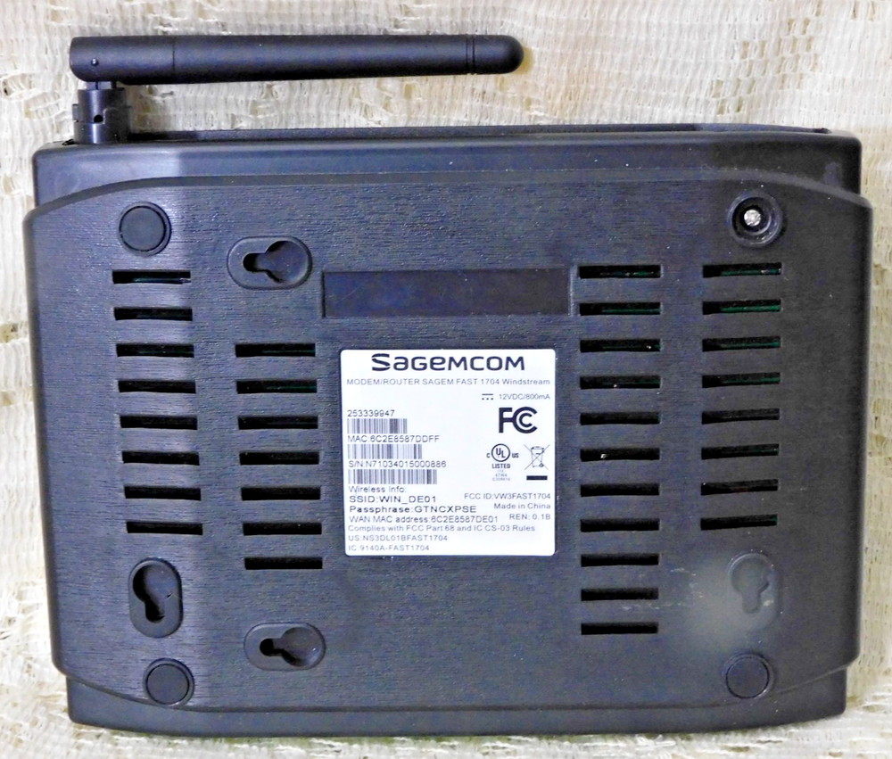 SAGEMCOM Modem/Router Sagem Fast 1704 Windstream