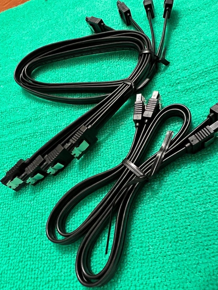 9 pieces ASUS 6G SATA III 19" Data Cables Black ,ORIGINAL