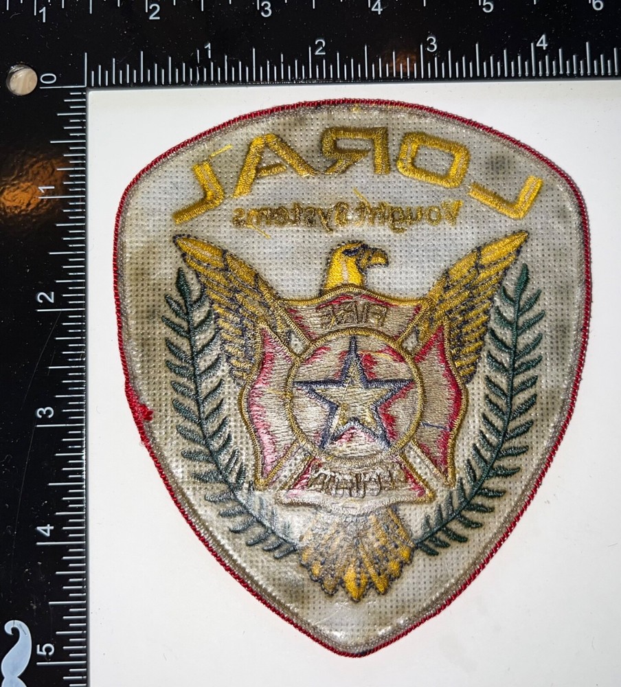 VINTAGE OBSOLETE Loral Vought Systems Fire Security Department Patch