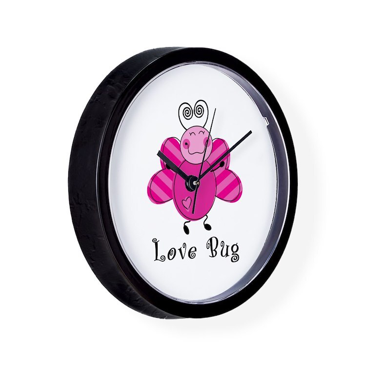 CafePress Love Bug 10" Wall Clock (142342001)