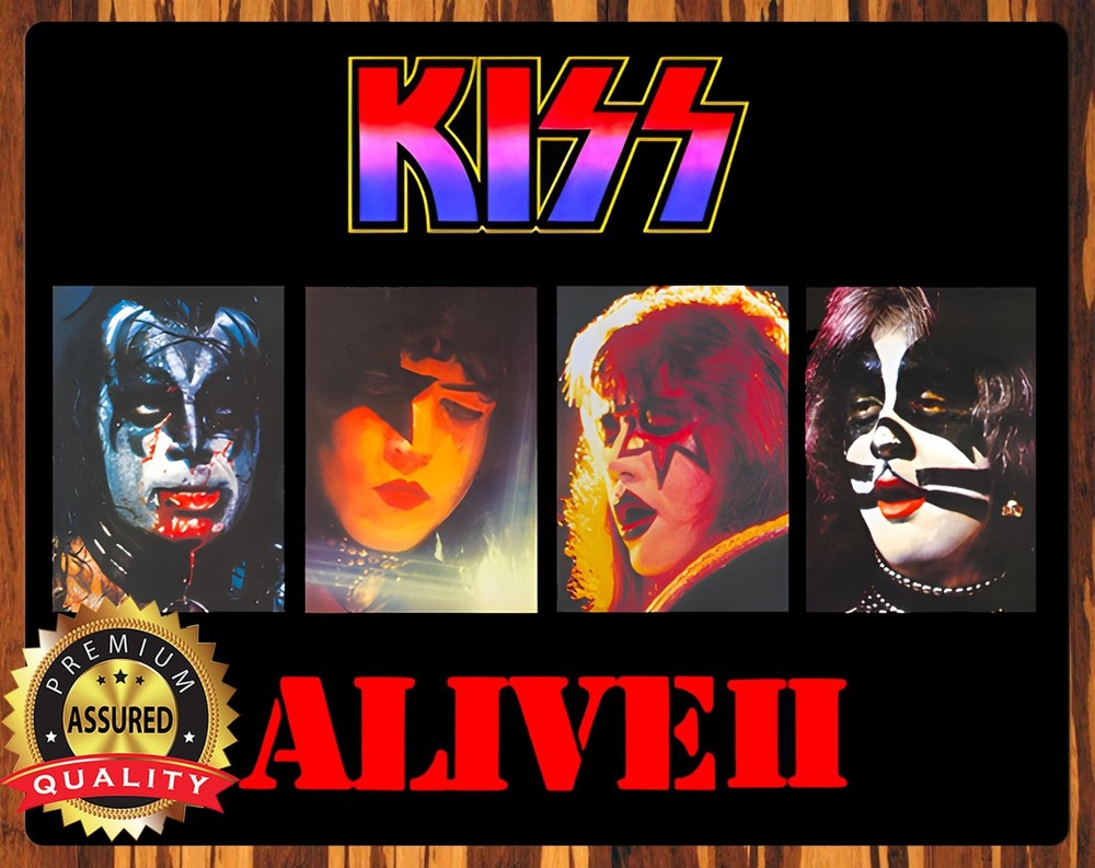 KISS - Alive II - Paul, Gene, Ace, Peter - Metal Sign 11 x 14