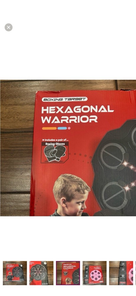 TOYONE Hexagonal Warrior Boxing Device with Electronic Pad, Bluetooth, Gloves