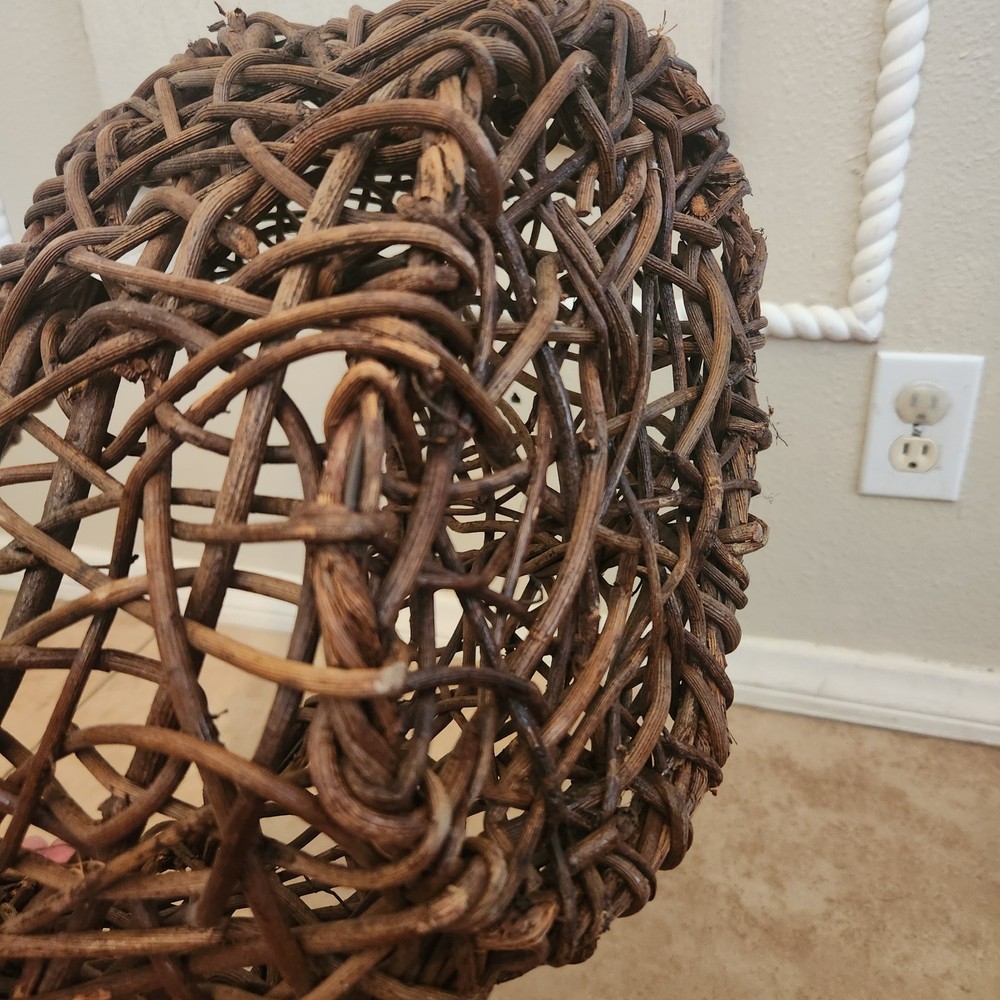 RARE NEW Pottery Barn Grapevine Woven Handle Basket EASTER Spring