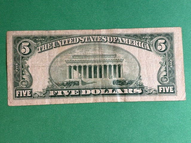 1953 $5 bill (Blue Seal) - Circulated