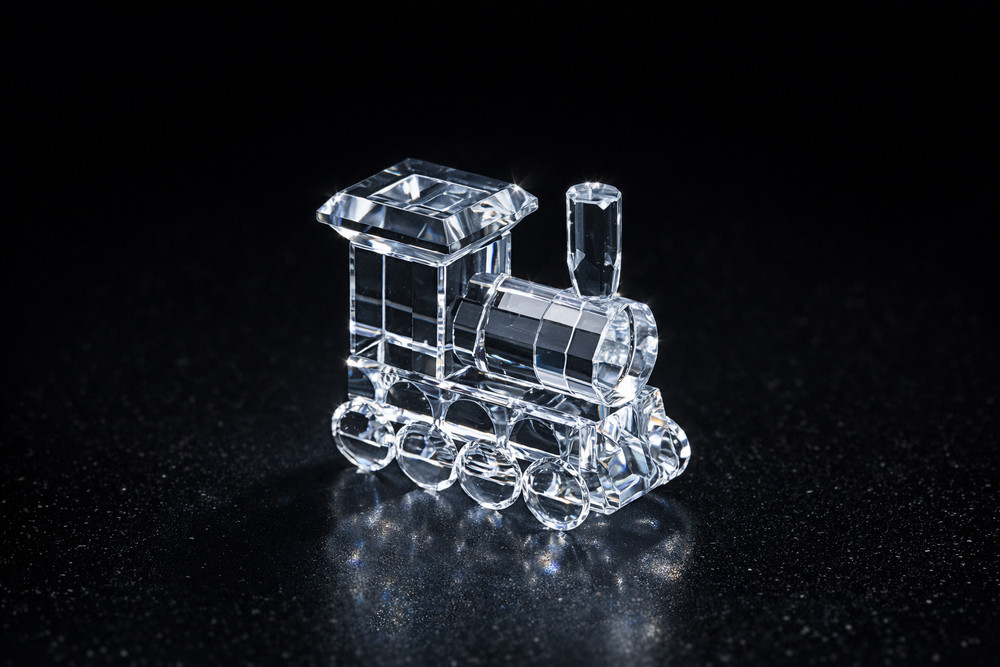 Large Crystal Train Engine Gift Set