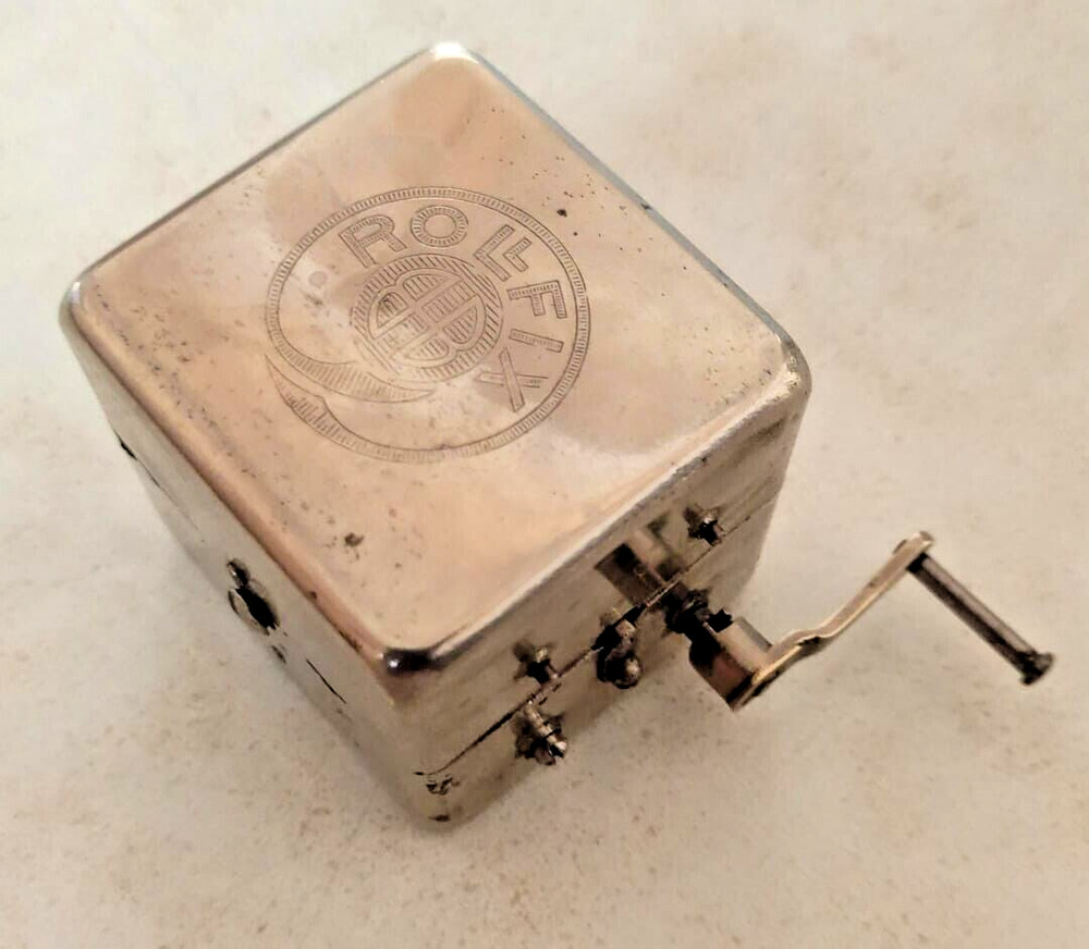 OLD  RAZOR DOUBLE EDGE BLADE SHARPENER ROLLFIX GERMAN, REPAIRED WORKING