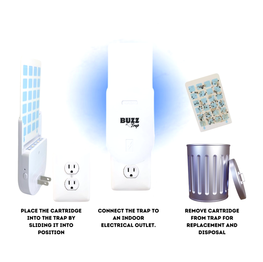 Flying Insect Trap, Indoor Fly Trap, Fruit Fly Traps (1 Device + 13 Refills)
